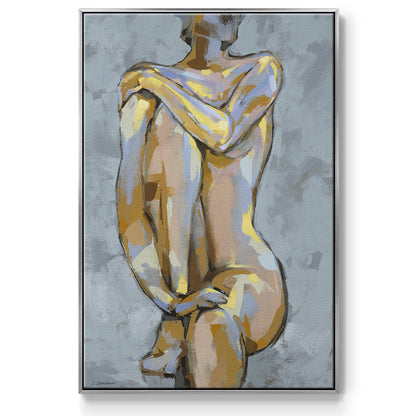 Grey Maiden I - Floater Framed Canvas Print