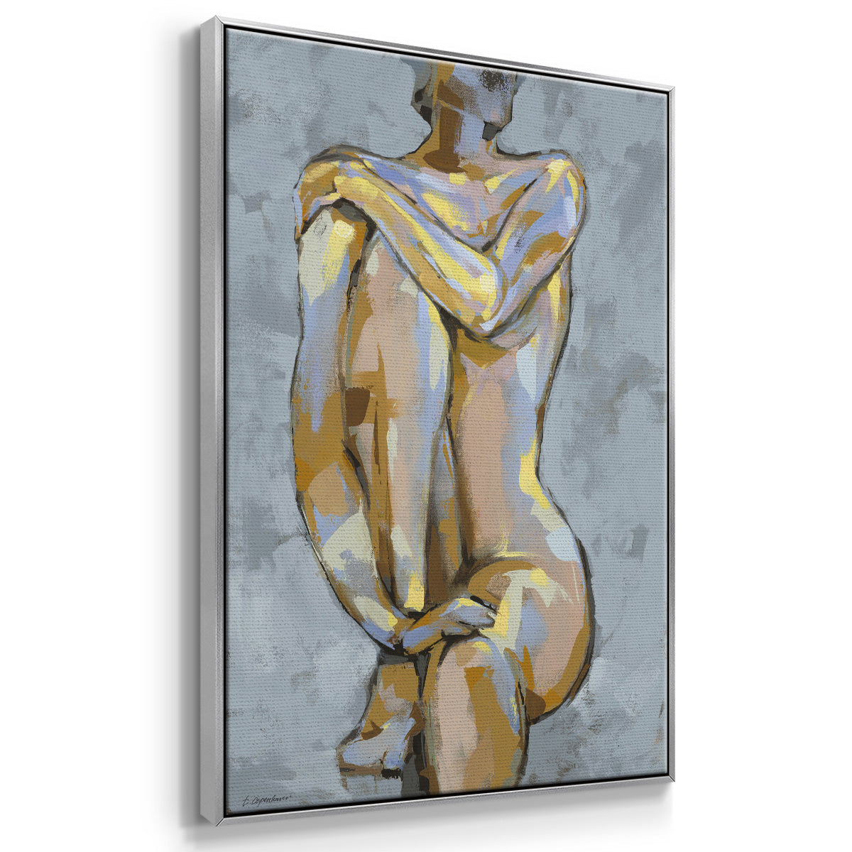 Grey Maiden I - Floater Framed Canvas Print
