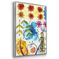 Flower Power II - Floater Framed Canvas Print