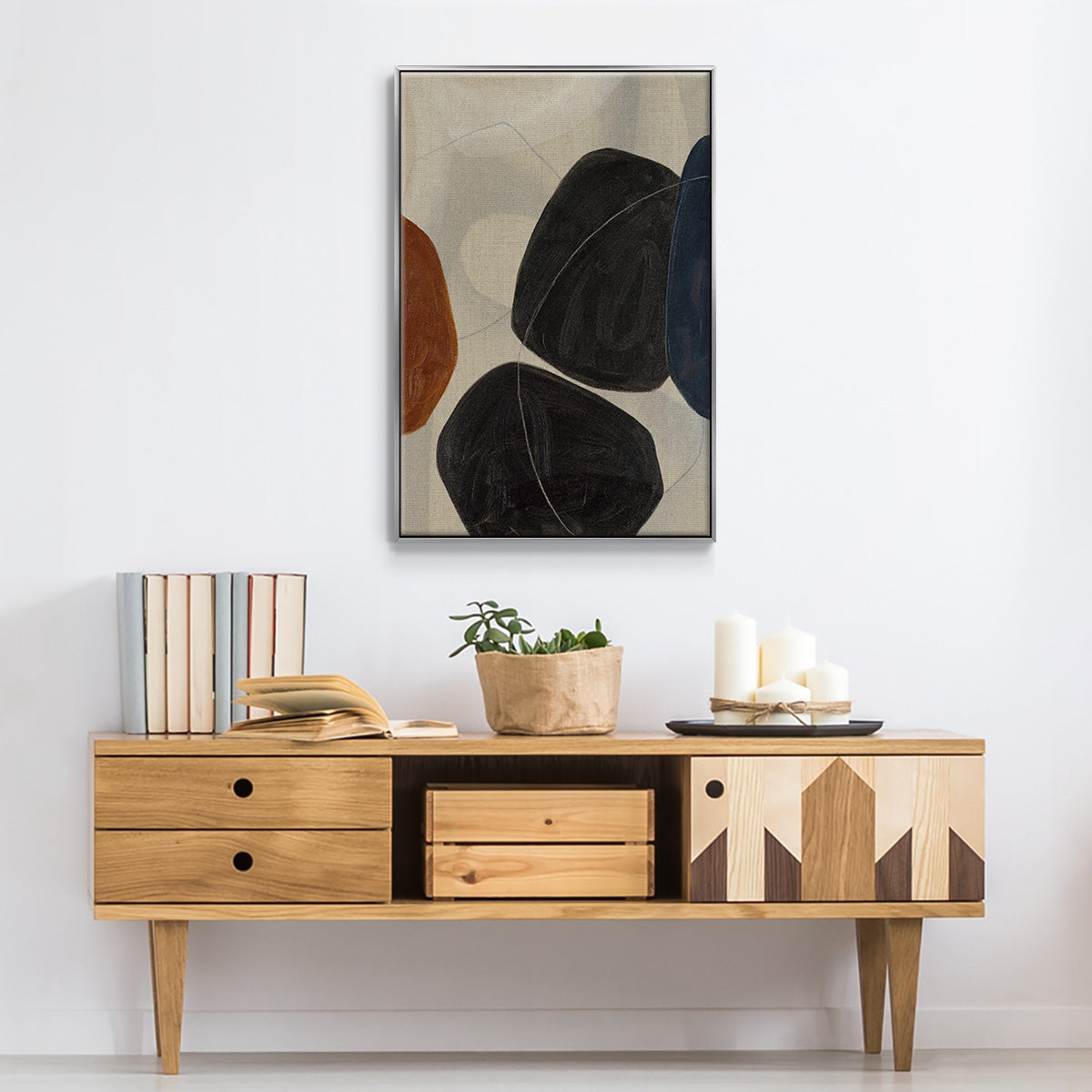 Gravity I - Floater Framed Canvas Print