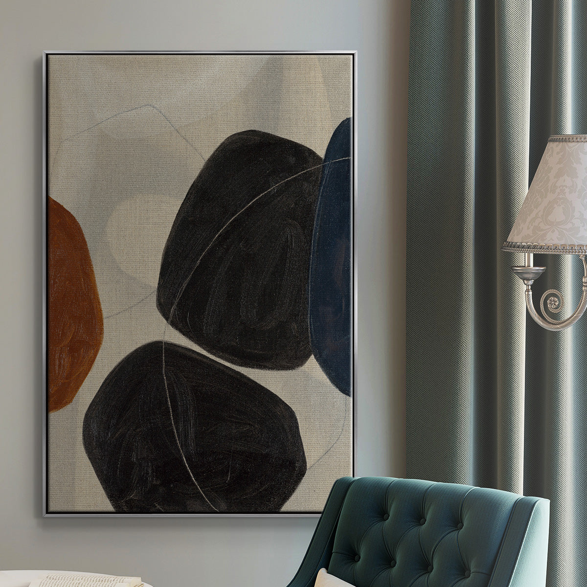 Gravity I - Floater Framed Canvas Print