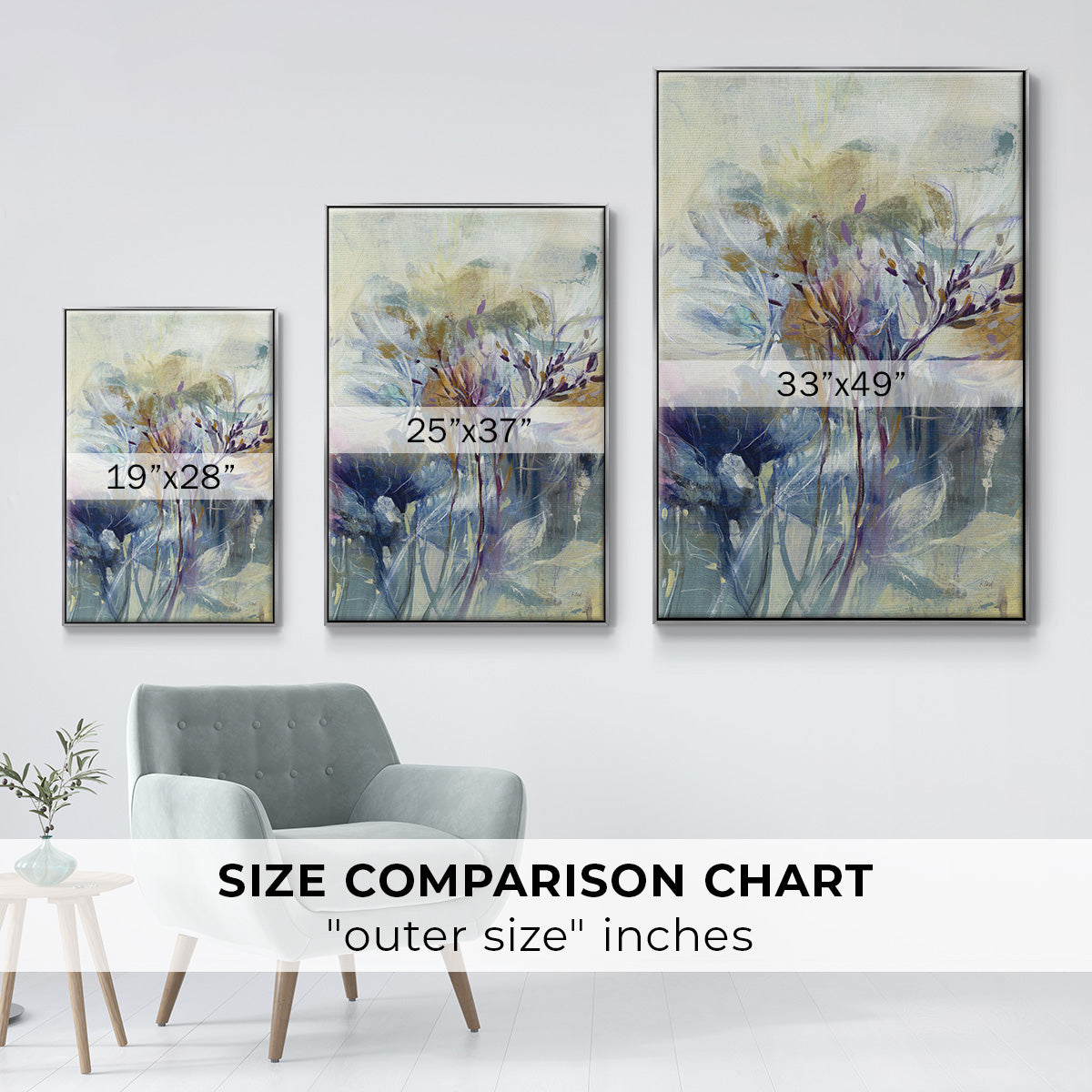 Meadow Saffron II - Floater Framed Canvas Print