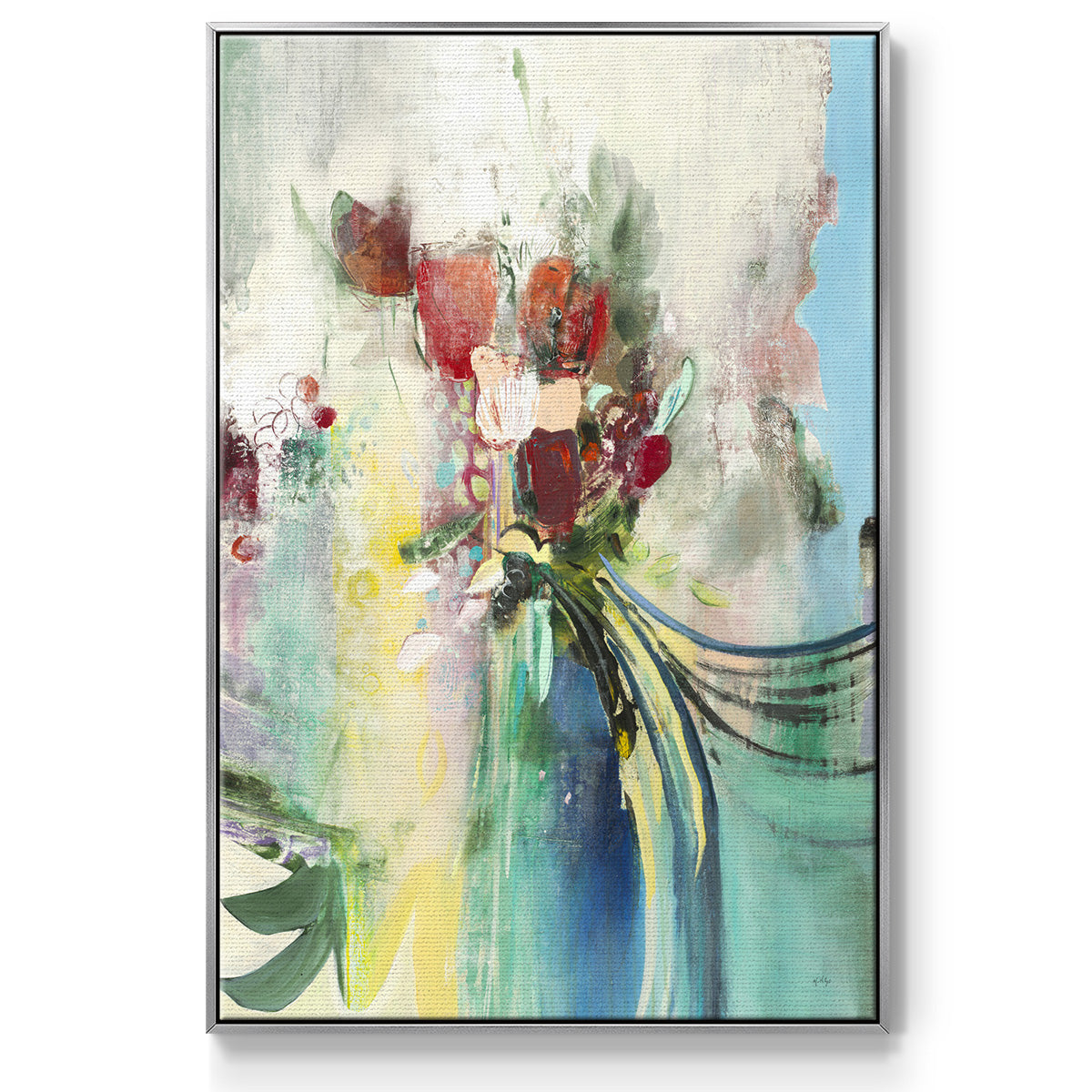 Celebration I - Floater Framed Canvas Print
