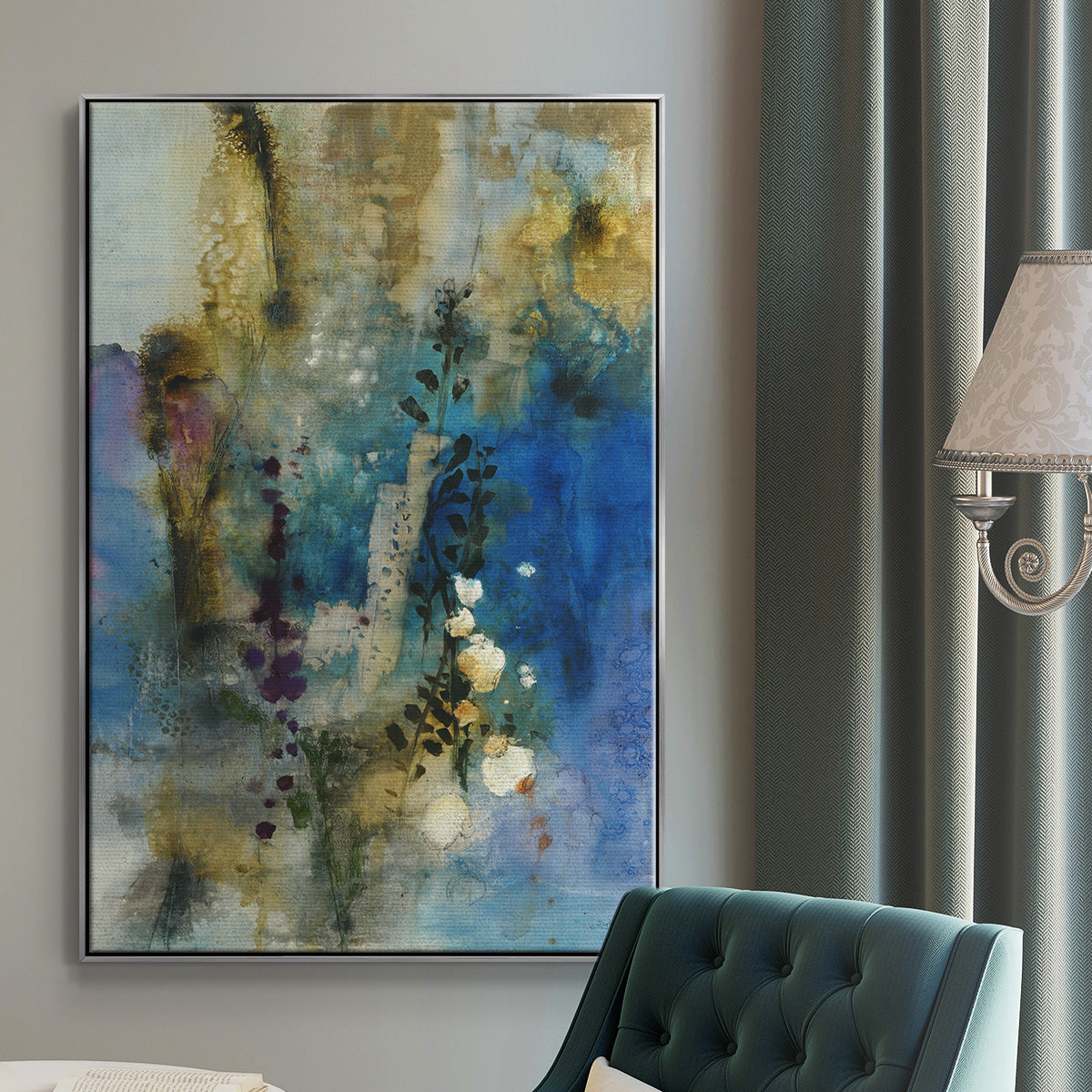 Immerge I - Floater Framed Canvas Print