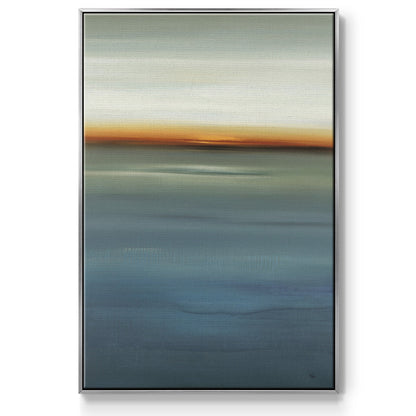 Beside the Blue I - Floater Framed Canvas Print