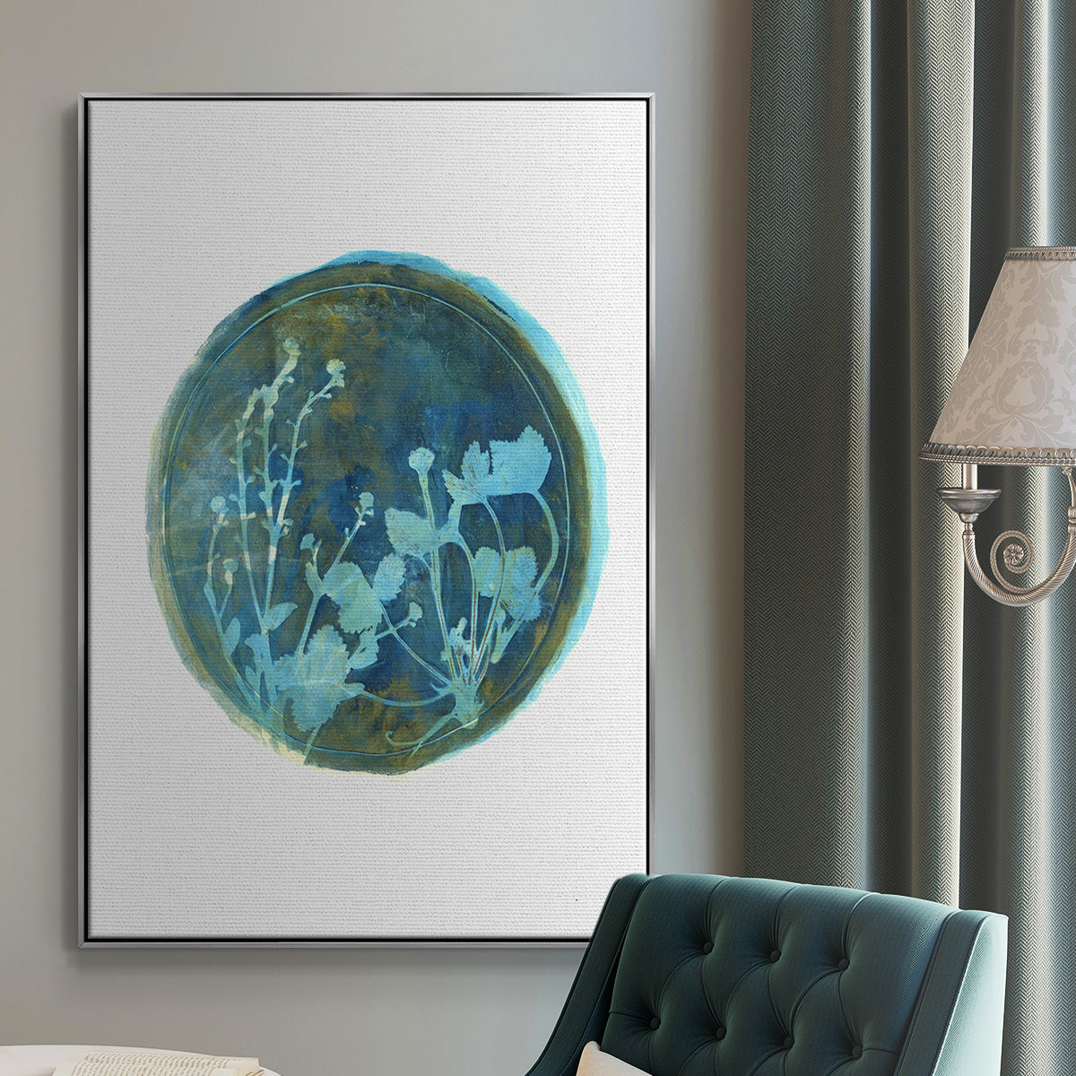 Strawberries and Forg I - Floater Framed Canvas Print