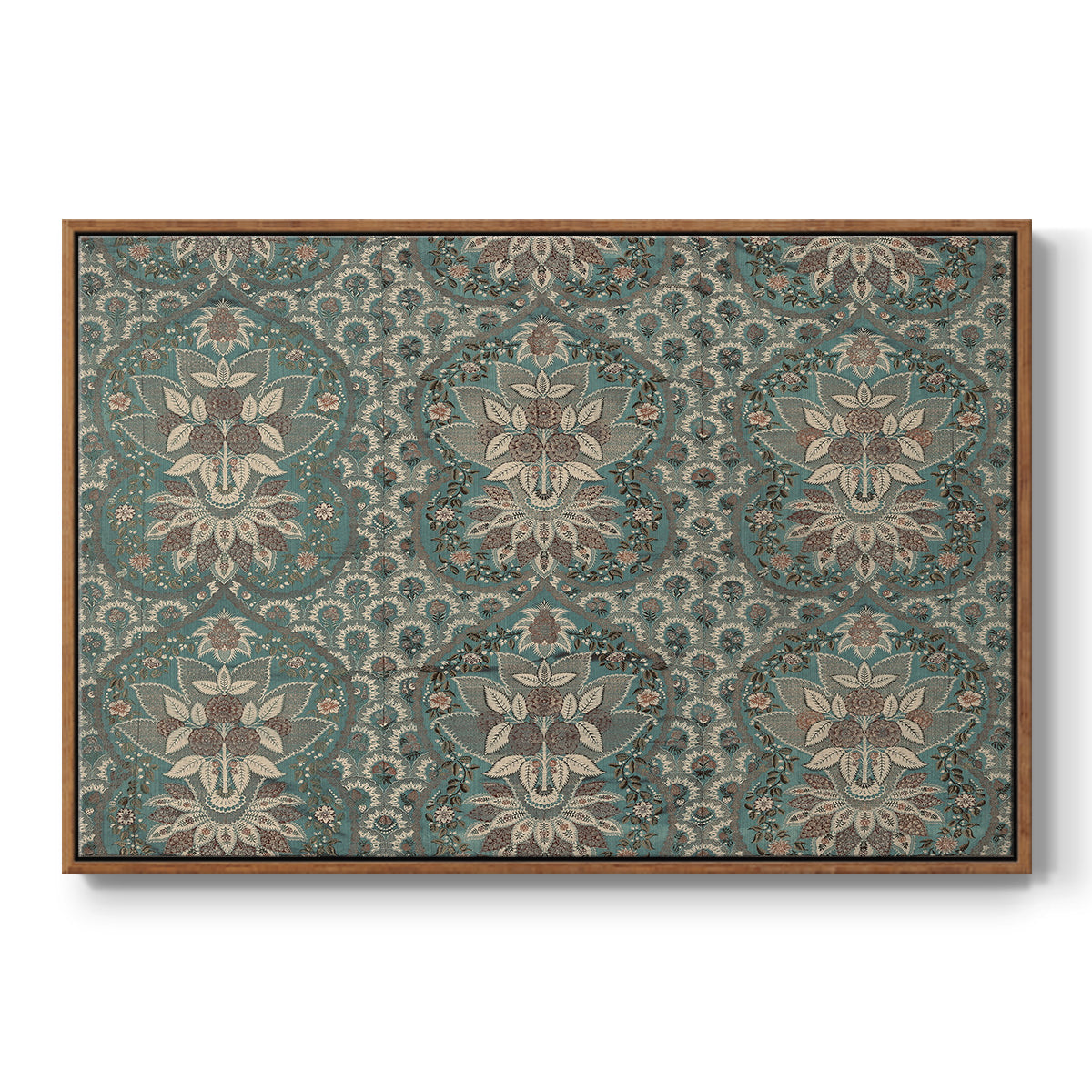 Vintage Abstract Print X - Floater Framed Canvas Print