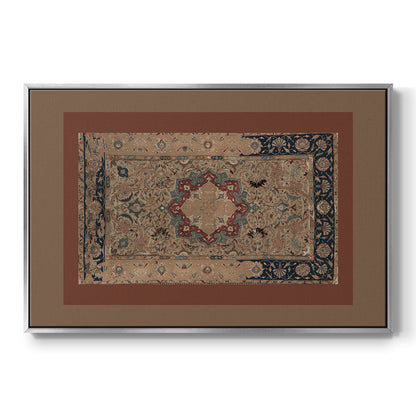 Vintage Abstract Print XII - Floater Framed Canvas Print