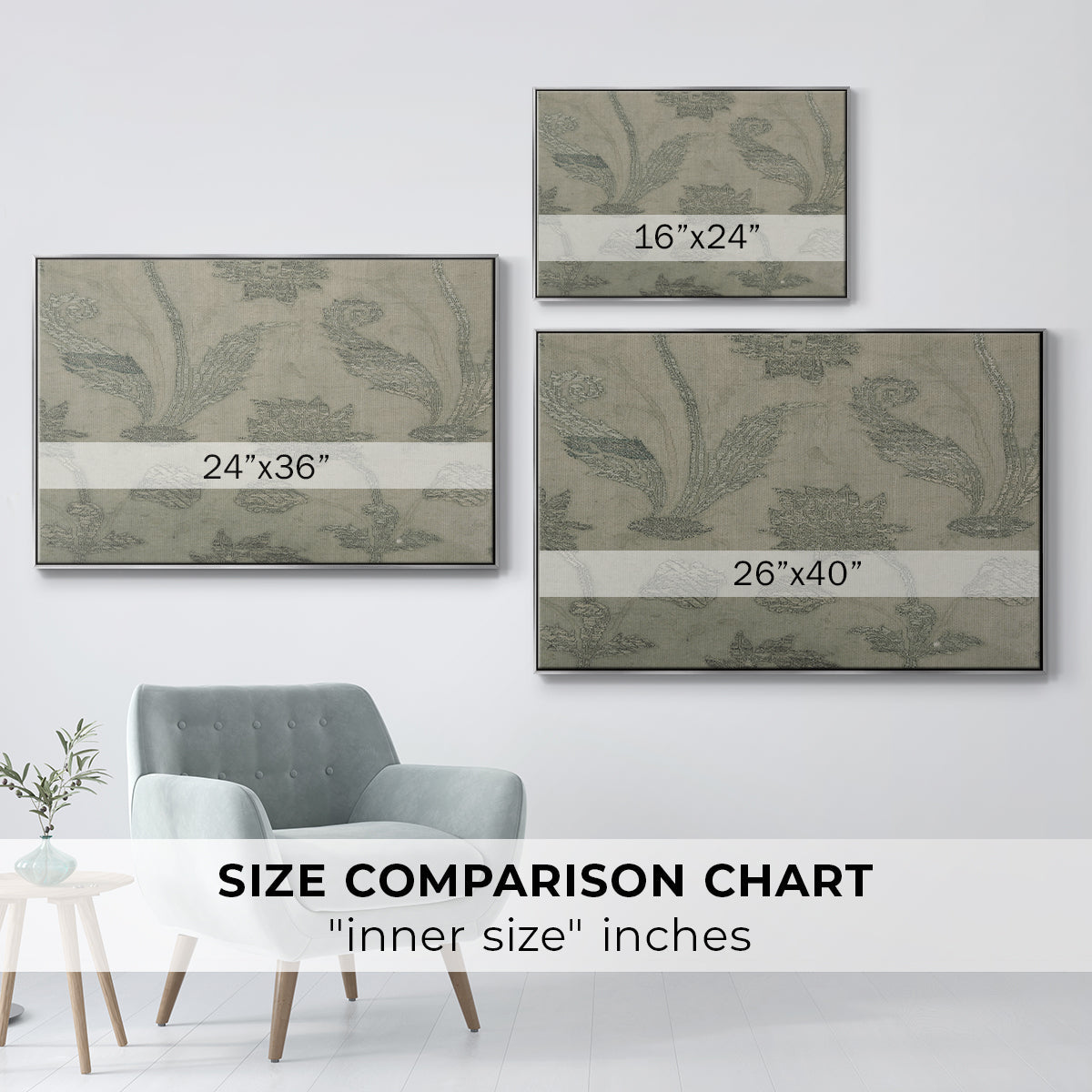 Vintage Abstract Print XV - Floater Framed Canvas Print
