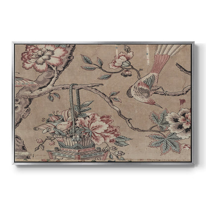 Vintage Abstract Print XVIII - Floater Framed Canvas Print