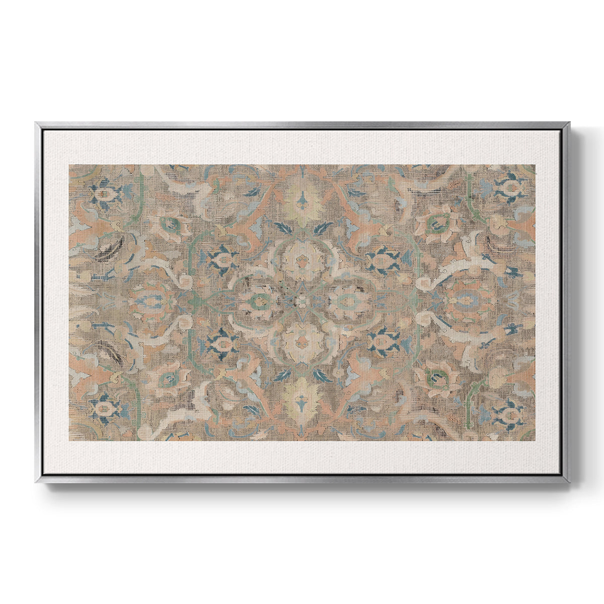 Vintage Abstract Print II - Floater Framed Canvas Print