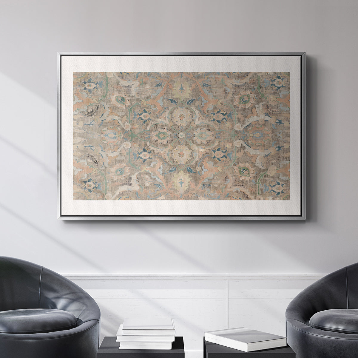 Vintage Abstract Print II - Floater Framed Canvas Print