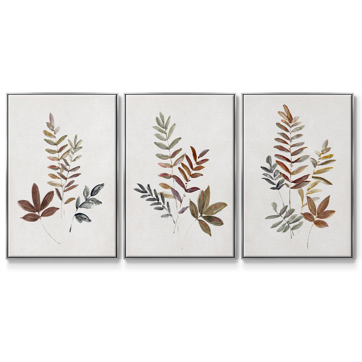 Autumn Leaves I - Floater Framed Canvas Set