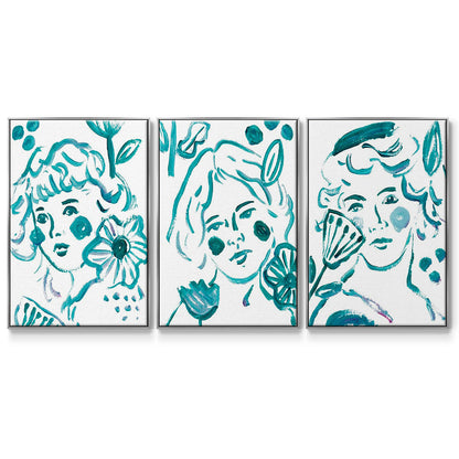 Budding Flower I - Floater Framed Canvas Set