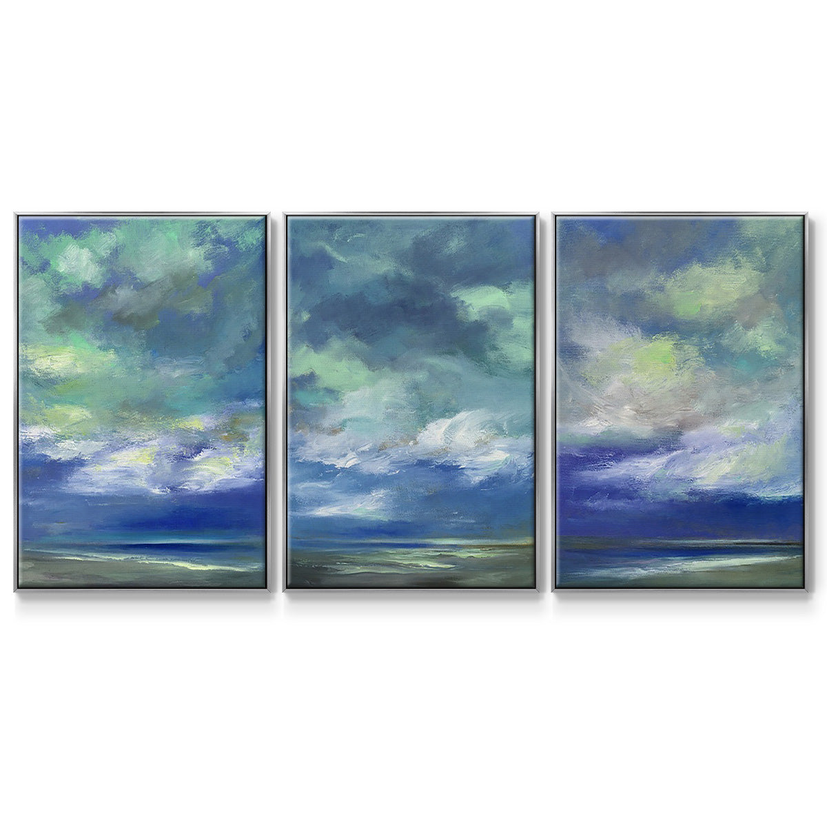 Island Dusk - Floater Framed Canvas Set