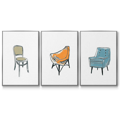 Take a Seat X - Floater Framed Canvas Set