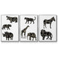 Ornamental Safari Animals I - Floater Framed Canvas Set