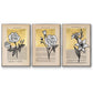 Floral Diary I - Floater Framed Canvas Set