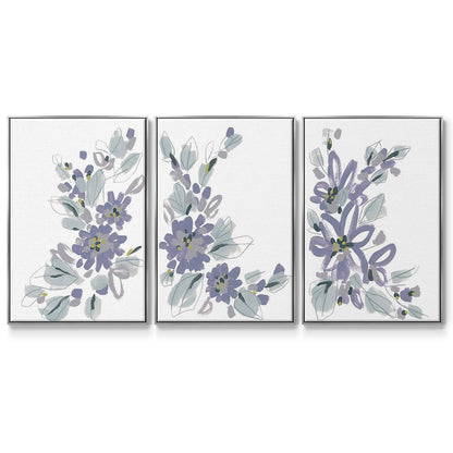 Periwinkle Patch I - Floater Framed Canvas Set