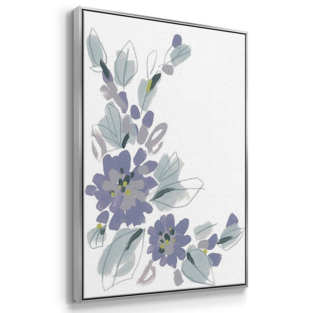 Periwinkle Patch I - Floater Framed Canvas Set