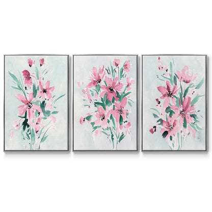 Posy Blooms I - Floater Framed Canvas Set