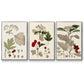 Leaves & Berries I - Floater Framed Canvas Set