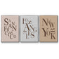 Neutral City Center Type I - Floater Framed Canvas Set