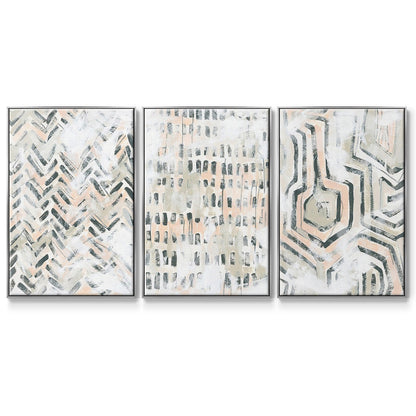 Sand Glyphs I - Floater Framed Canvas Set