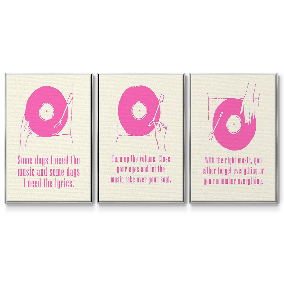 Sweet Melody I - Floater Framed Canvas Set