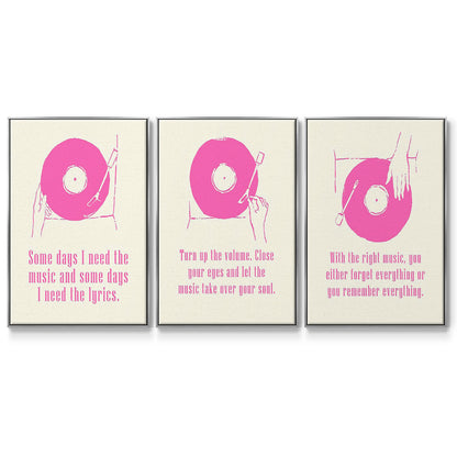 Sweet Melody I - Floater Framed Canvas Set