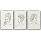 Greek Busts I - Floater Framed Canvas Set