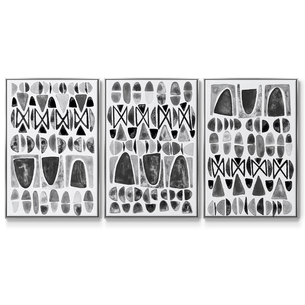 Grey Arches I - Floater Framed Canvas Set