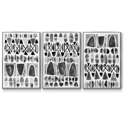 Grey Arches I - Floater Framed Canvas Set