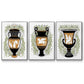 Greek Vases I - Floater Framed Canvas Set