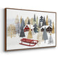 Christmas Chalet Collection A - Floater Framed Canvas Print
