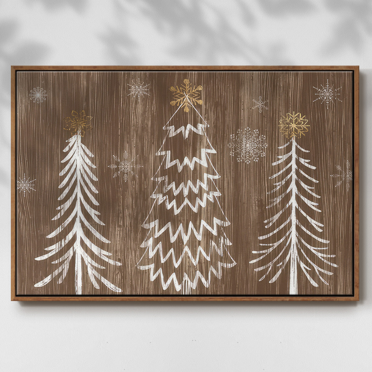 Barnwood Wonderland Collection A - Floater Framed Canvas Print