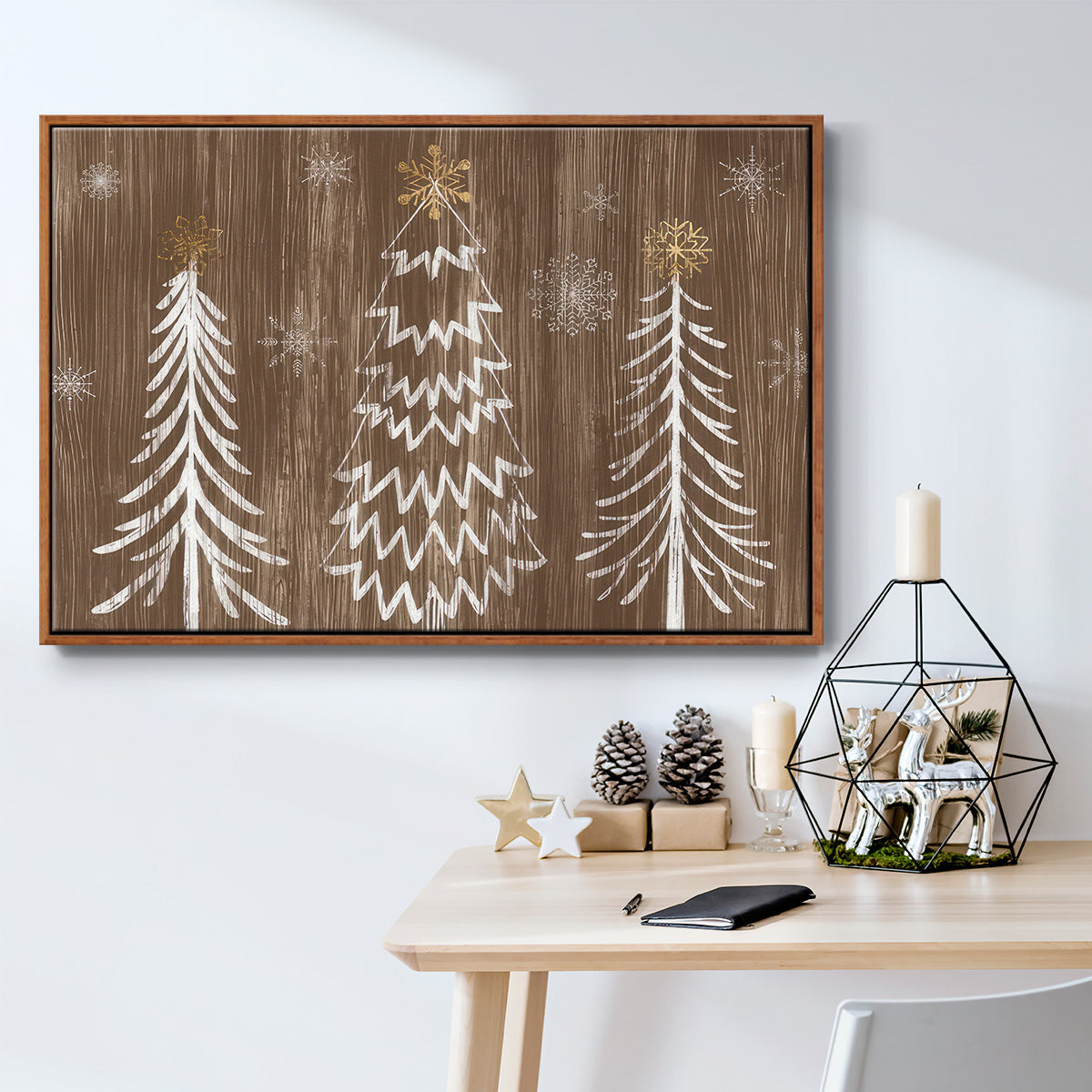 Barnwood Wonderland Collection A - Floater Framed Canvas Print