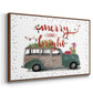 Christmas Cars Collection A - Floater Framed Canvas Print