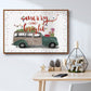 Christmas Cars Collection A - Floater Framed Canvas Print