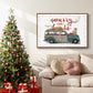 Christmas Cars Collection A - Floater Framed Canvas Print