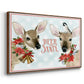 Deer Christmas Collection A - Floater Framed Canvas Print