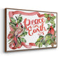 Cardinal Holly Christmas Collection A - Floater Framed Canvas Print