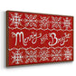Fair Isle Snowflake I - Floater Framed Canvas Print