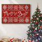 Fair Isle Snowflake I - Floater Framed Canvas Print