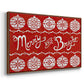 Fair Isle Snowflake II - Floater Framed Canvas Print