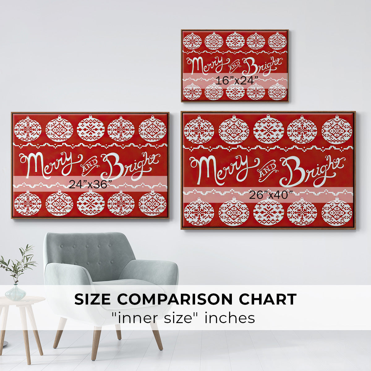 Fair Isle Snowflake II - Floater Framed Canvas Print