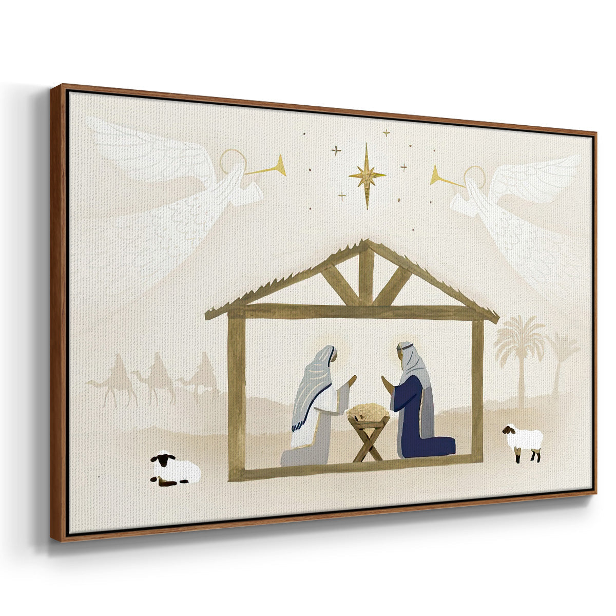 Away in a Manger Collection A - Floater Framed Canvas Print