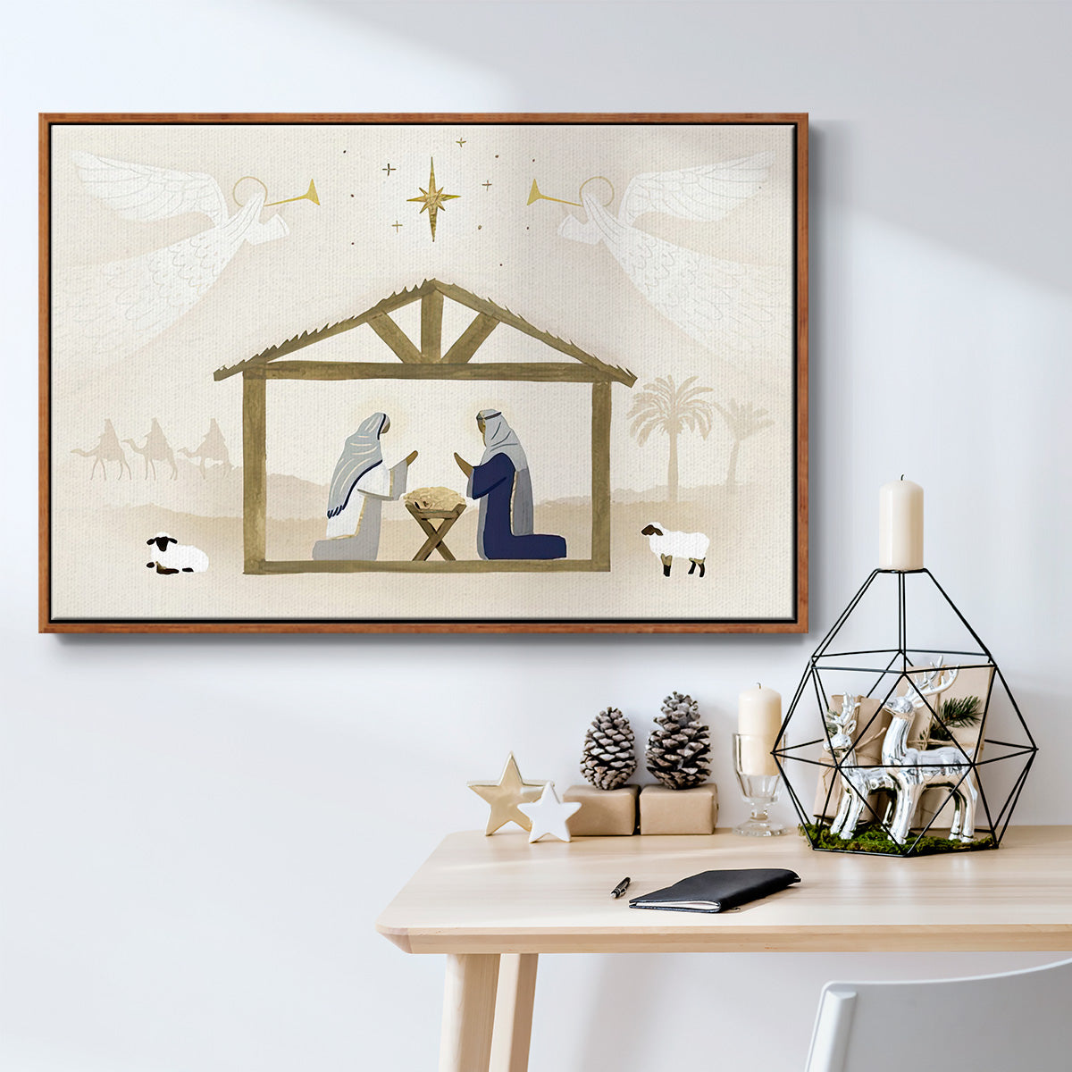 Away in a Manger Collection A - Floater Framed Canvas Print