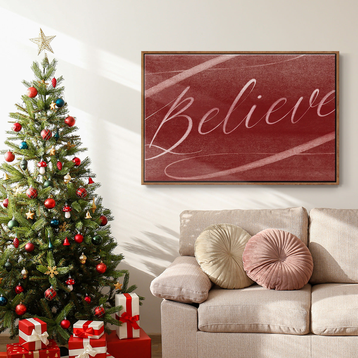 Believe - Floater Framed Canvas Print