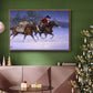 Christmas Rush - Floater Framed Canvas Print